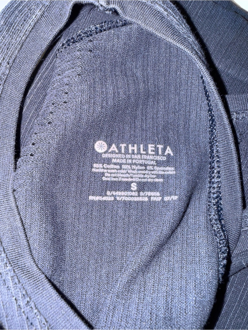 Athleta Navy Ribbed Tank Top - Picture 2 of 6